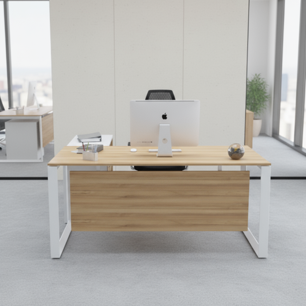Trilliant Office Executive Desk (With Side Cabinet)