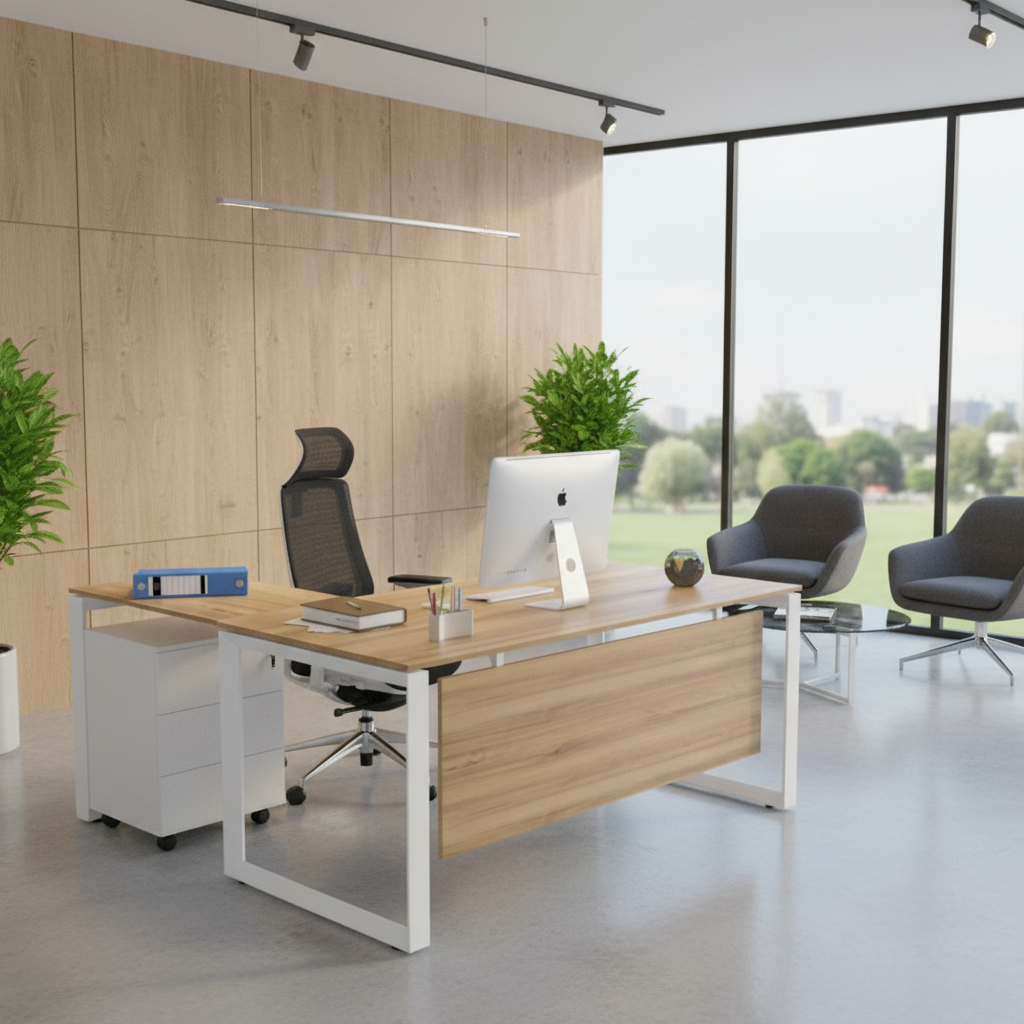 Trilliant L-Shaped Executive Desk